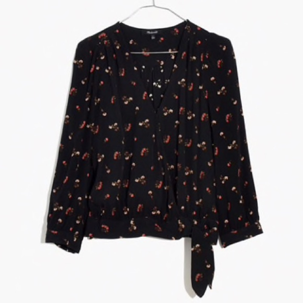 Madewell Wrap Top in Flower Toss